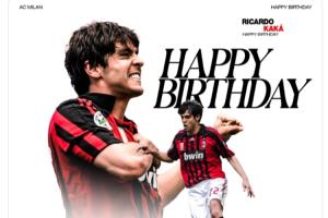 MK体育APP-AC米兰官推祝卡卡43岁生日快乐，曾随队夺得欧冠等5项冠军